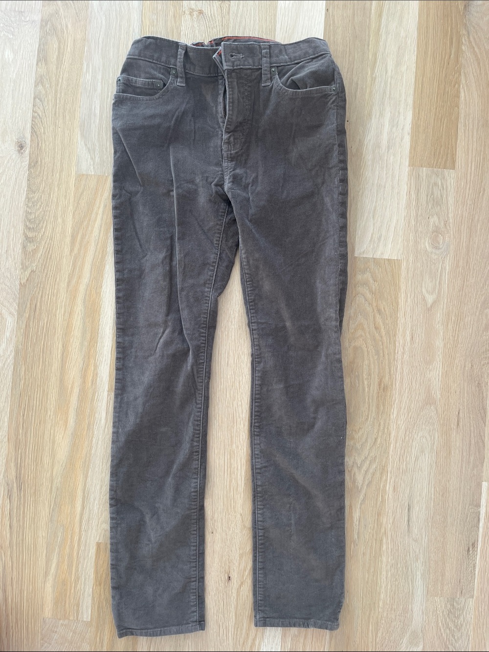 Corduroy Slim Pants in Brown